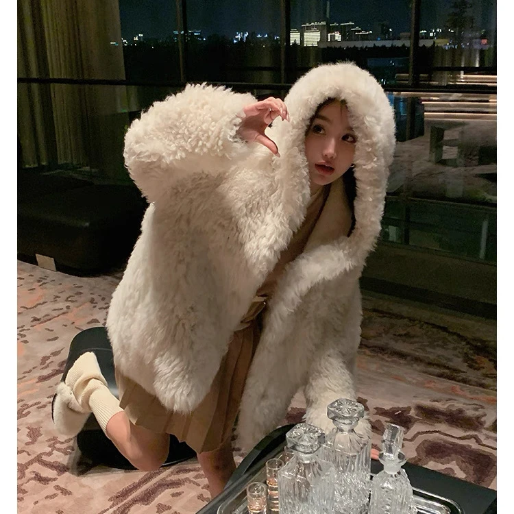 【宁小姐】北极熊进口托斯卡纳皮草皮毛一体外套女新25316