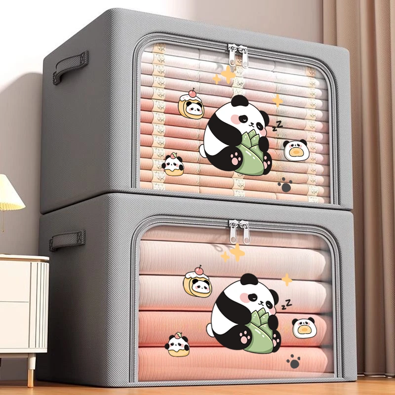 加厚牛津布收纳箱大容量家用布艺折叠整理箱床头收纳架衣物储物筐