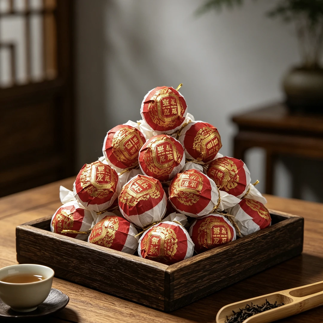 乾鼎瑞贡 晓晓茶业粉丝专属-曼松龙珠-普洱茶生茶