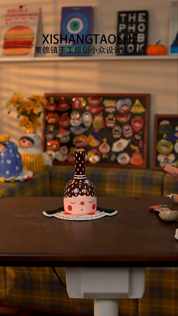 摆件喜上陶社小梦花器