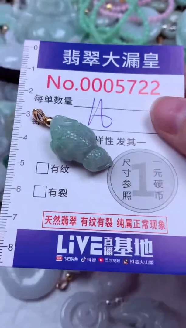 吊坠(不含链)未镶嵌翡翠5722