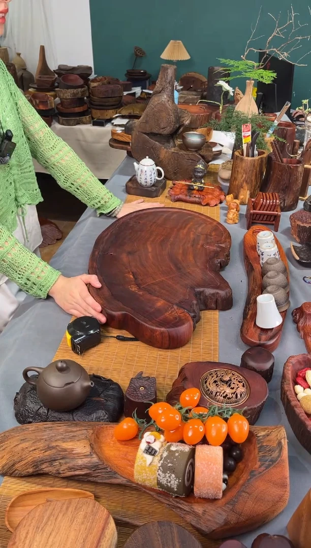 缅甸花梨茶盘54-33-5