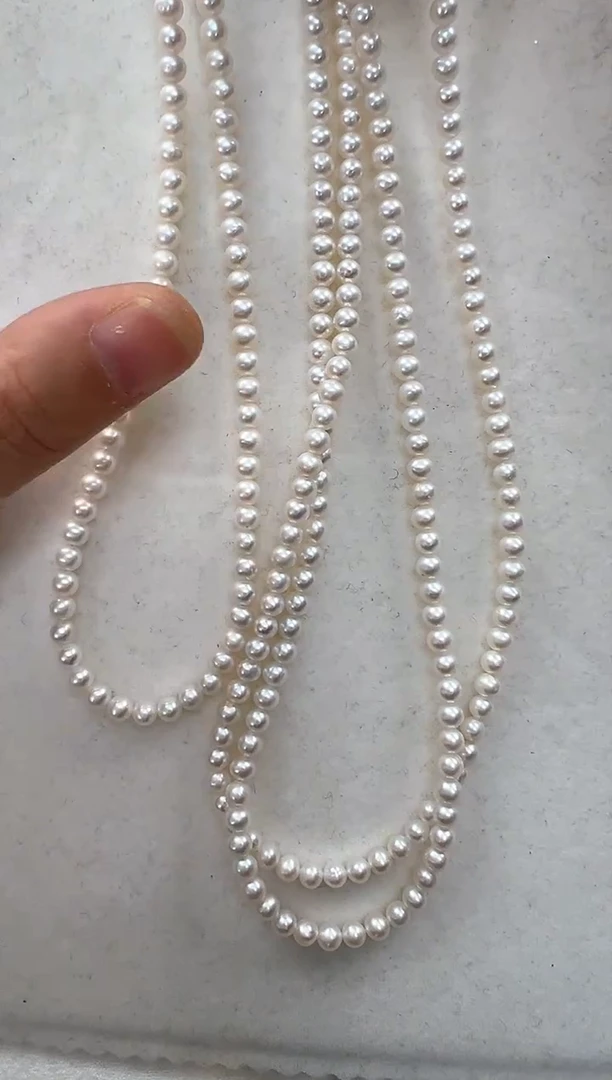 【闪购商品】淡水珍珠毛衣链合金毛衣链1.2
