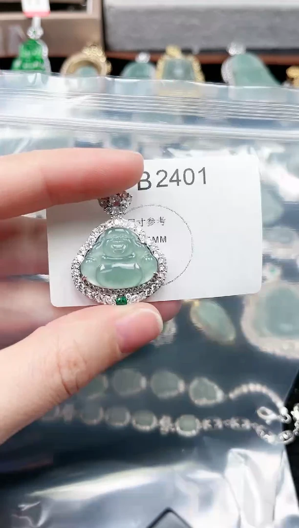 【闪购商品】翡翠颈饰未镶嵌2401赠皮绳