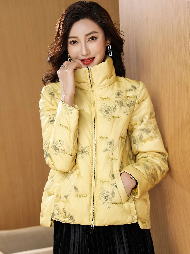 保暖优等品包袖长袖短款女秋冬轻薄冬季连帽羽绒服