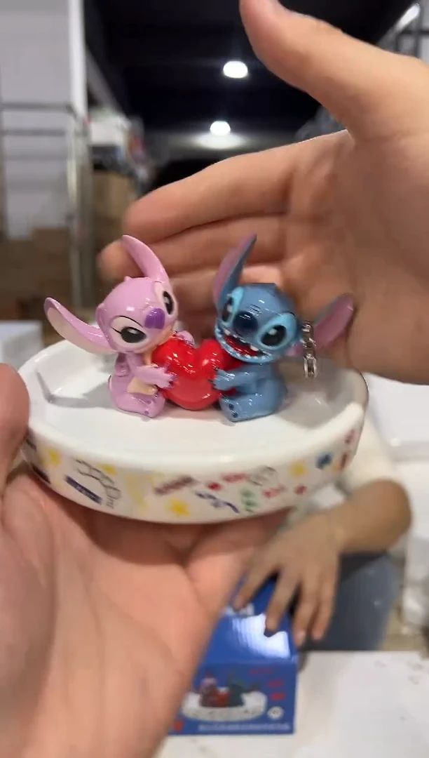 瓷片原盒史迪仔安琪首饰盘