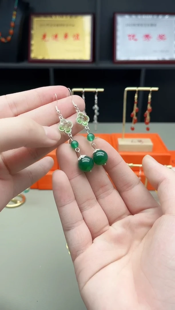 未镶嵌耳钉玛瑙/玉髓705