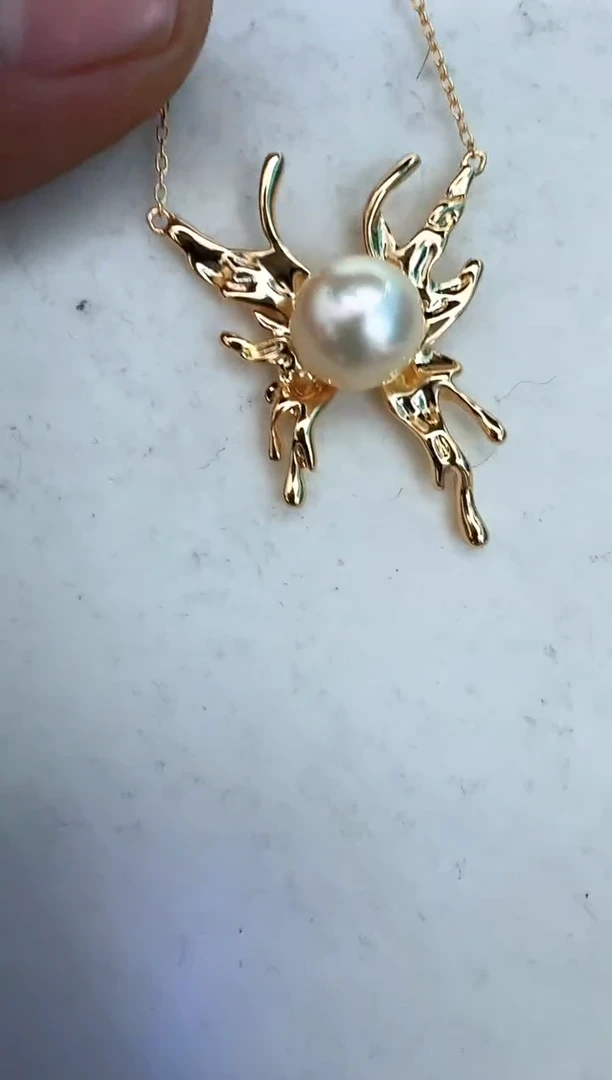 【闪购商品】海水珍珠颈饰银S925镶嵌套链