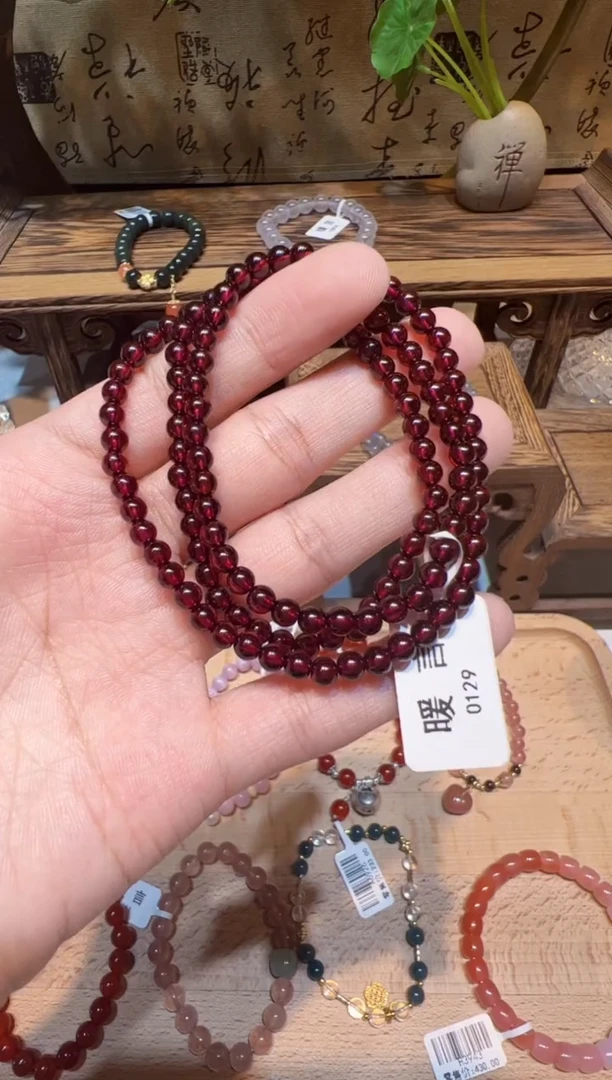 未镶嵌手链石榴石手饰@@