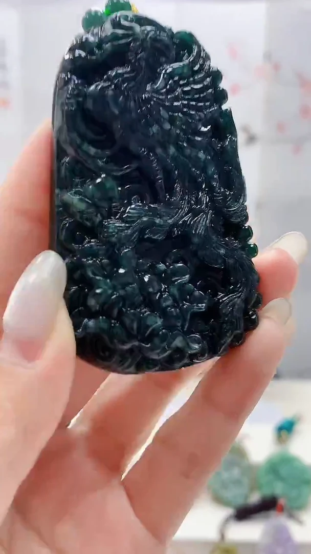 定制翡翠未镶嵌4812lr-毛货挂件189