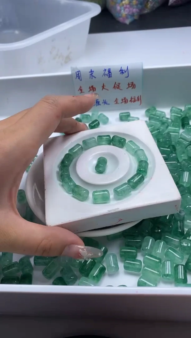 未镶嵌颈饰碧玺w1736绿碧玺管珠12*8mm*10颗