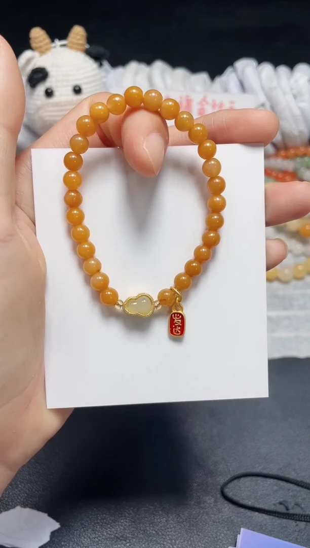 【闪购商品】石英质玉手链未镶嵌冰黄卡6