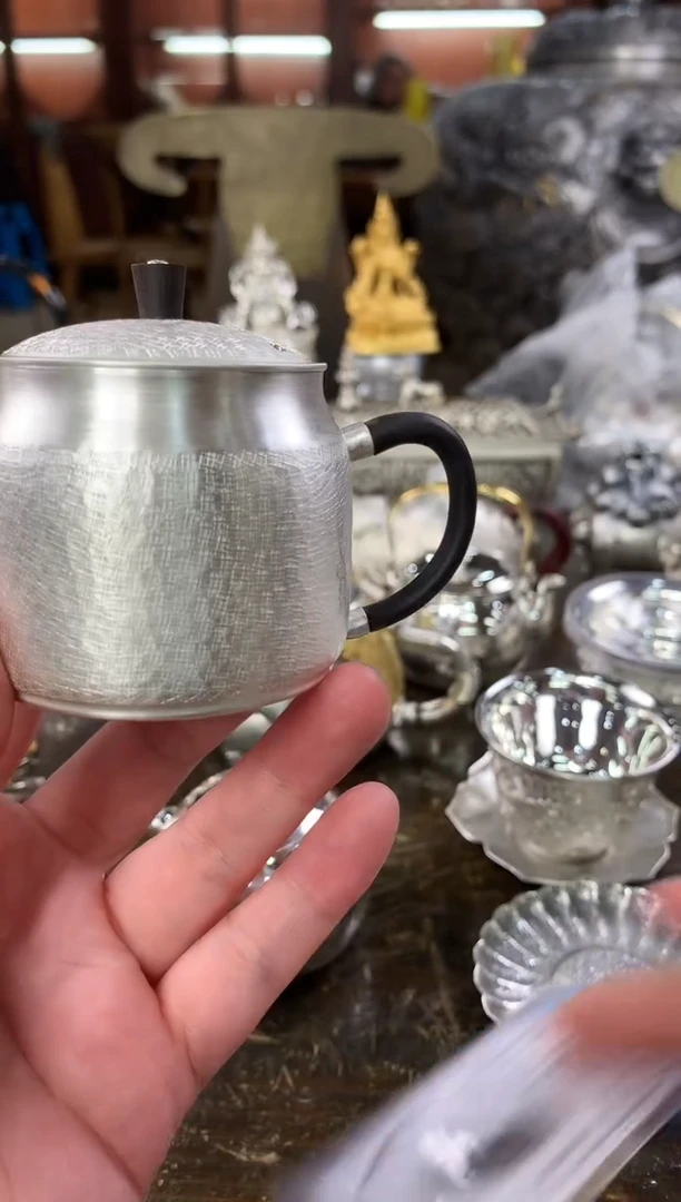 【闪购商品】足银999格栅精工泡茶壶