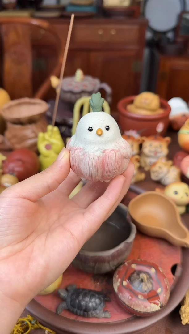 紫砂茶宠紫砂蒜鸟