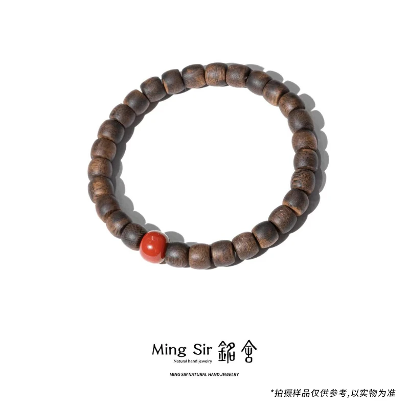 【铭舍 馥纪】沉水级海南莺歌绿棋沉香手串醇佛珠天然文玩