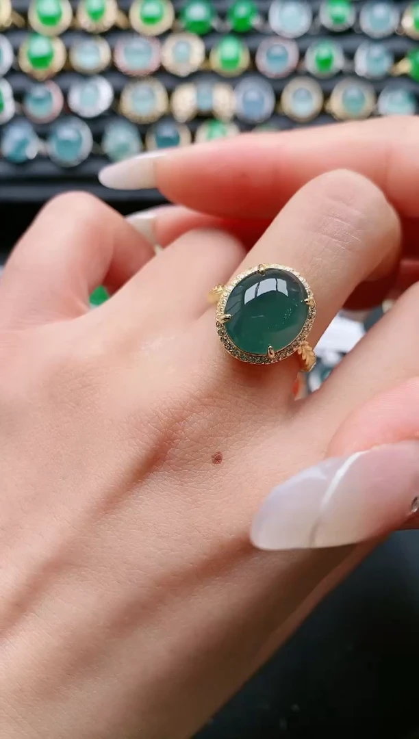 【闪购商品】翡翠戒指银S925镶嵌11111