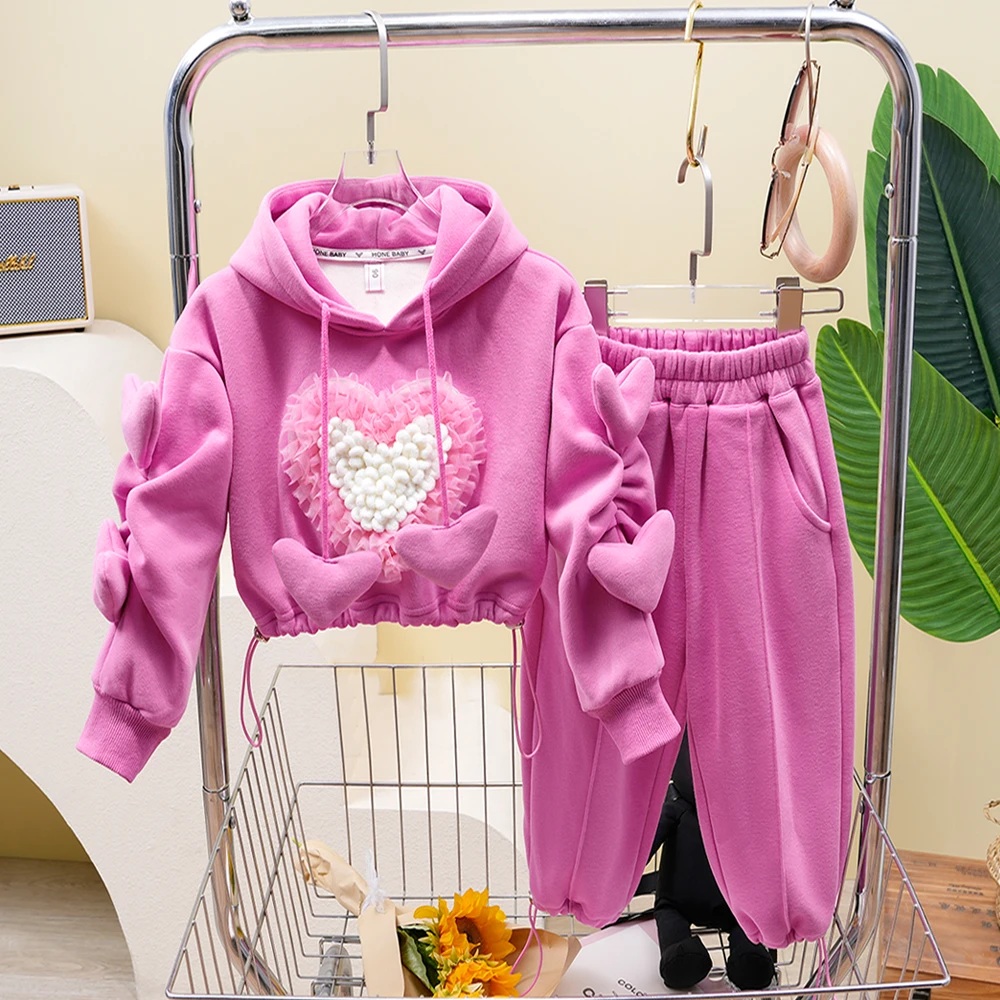 女童秋装套装2026新款儿童洋气时髦中大童休闲卫衣裤子女孩两件套