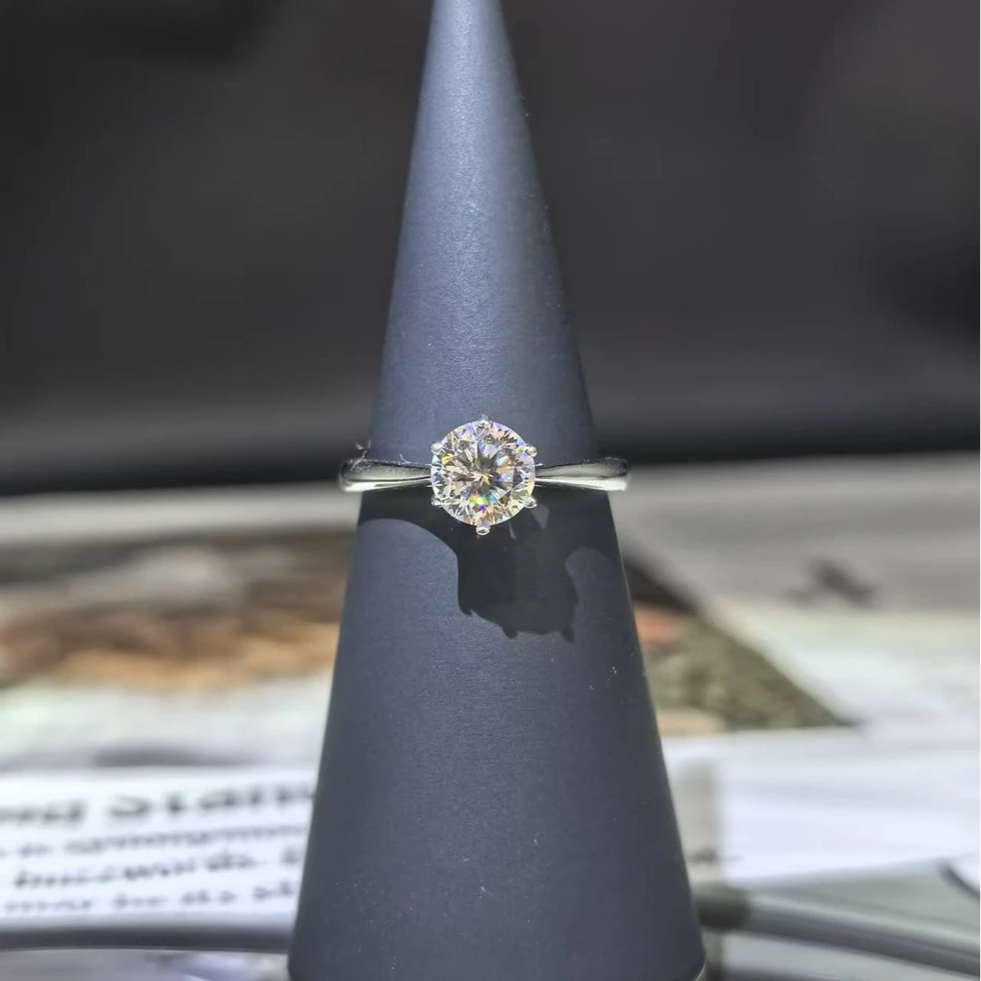 925银银制品 AU750经典六爪戒指