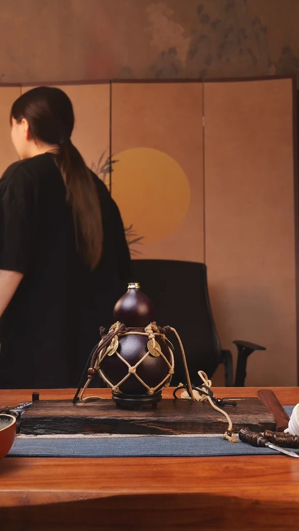 1974号精品大漆葫芦防腐防渗装水茶酒