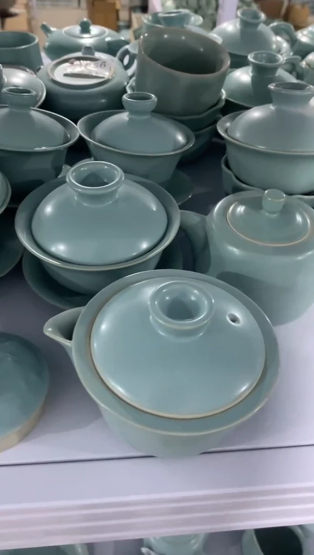 【清！一件不留】汝窑、茶壶盖碗茶杯主人杯微矿点