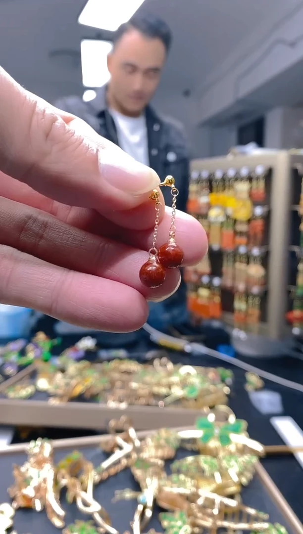 【闪购商品】翡翠耳饰合金055翡翠耳钉