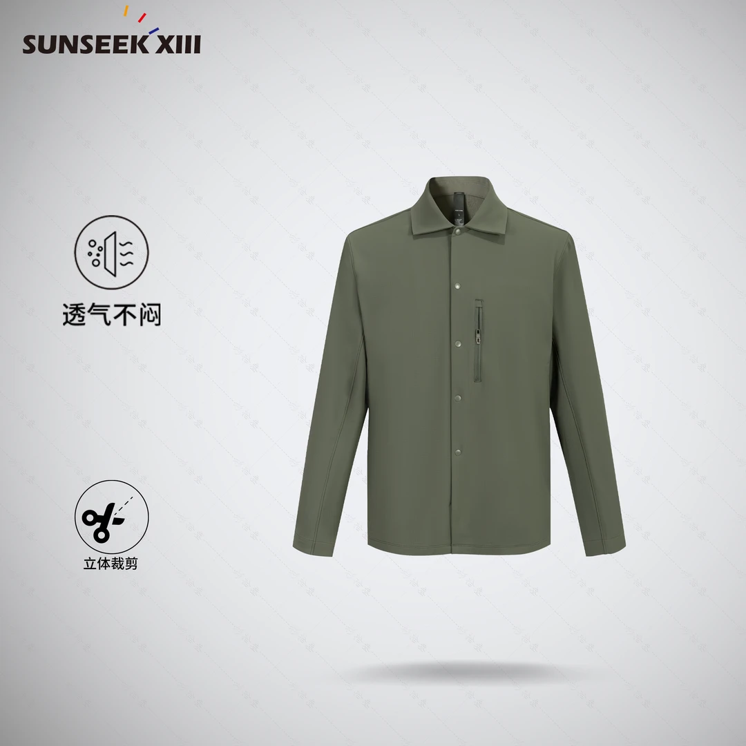 风雅随性】轻奢美式风！早秋男士手感柔软立体裁剪肌理性外套2083