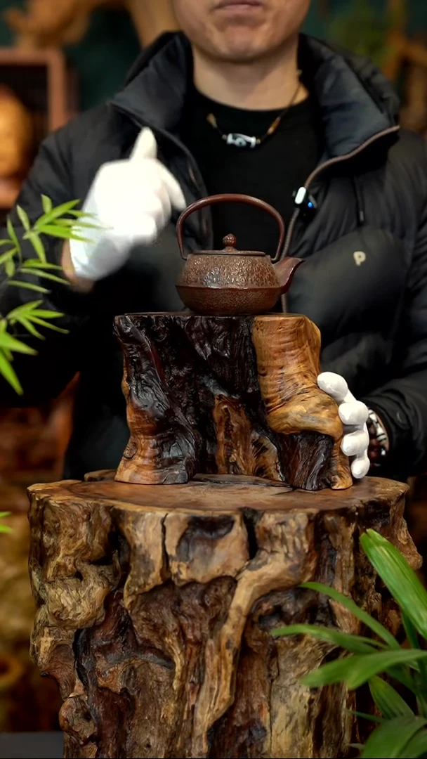 木雷击枣木雷晶摆件