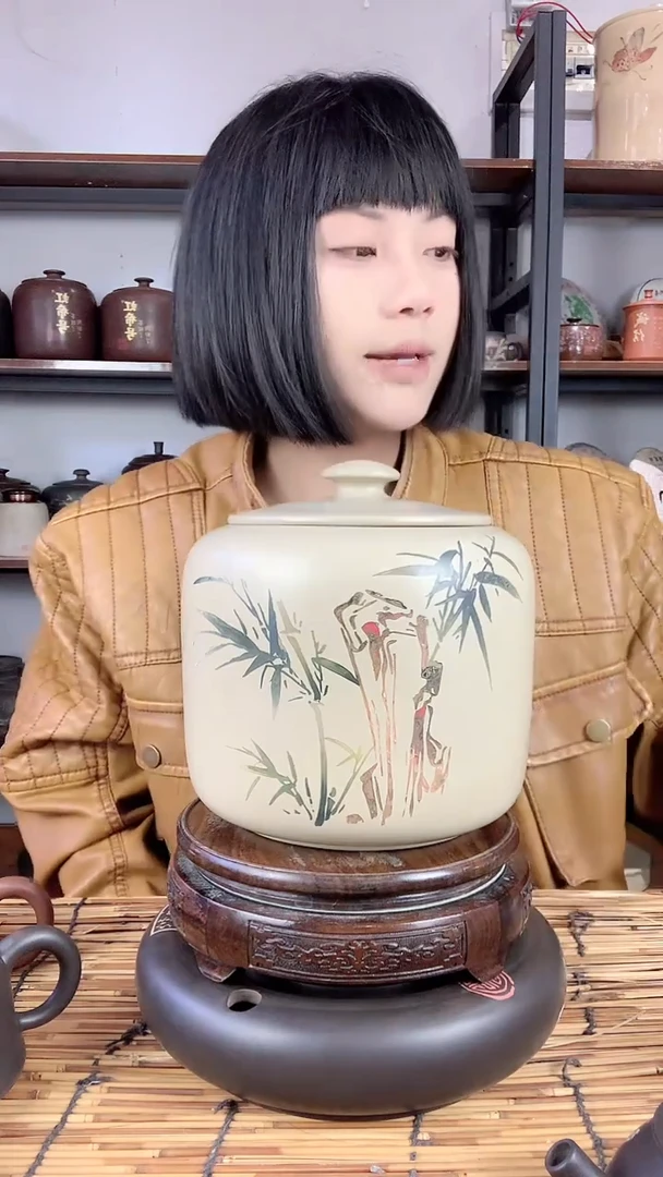 【闪购商品】罐微瑕精磨彩填醒茶罐