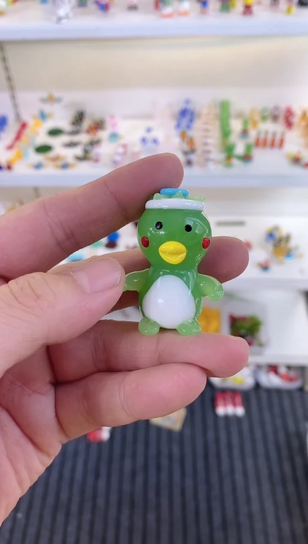 琉璃手工艺品绿玉鸭