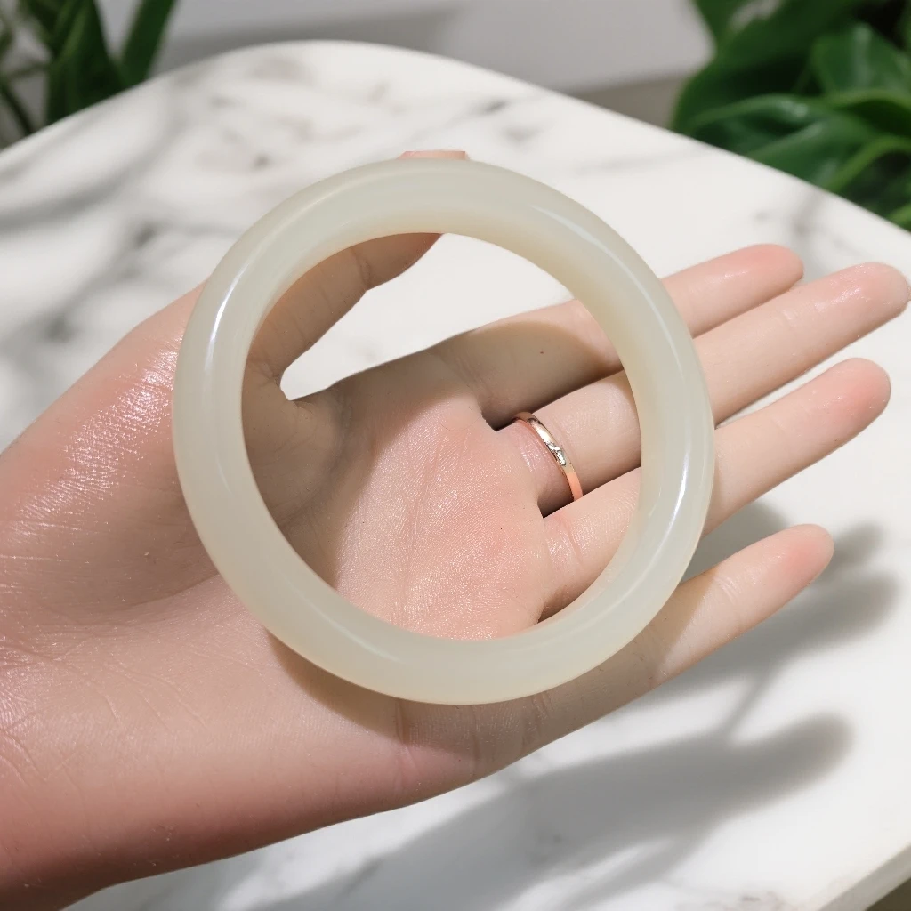 【新粉专属】天然 晴水蜂蜜水宽版手镯13-14mm