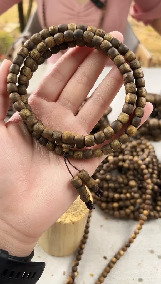 沉香手串奇楠虫漏老料多圈鼓珠7mm多样性发一条 宠粉福利