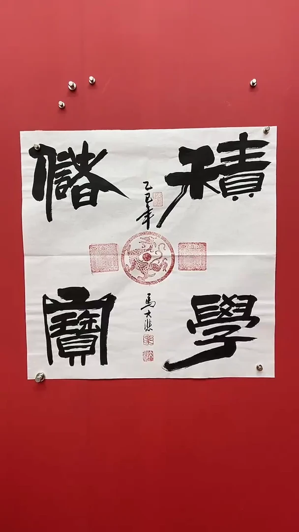 书法马大悲老师积学储宝