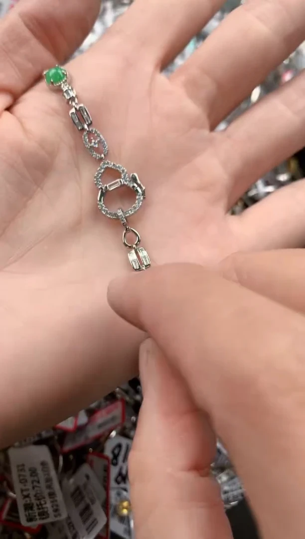 银S925镶嵌戒指翡翠777------1