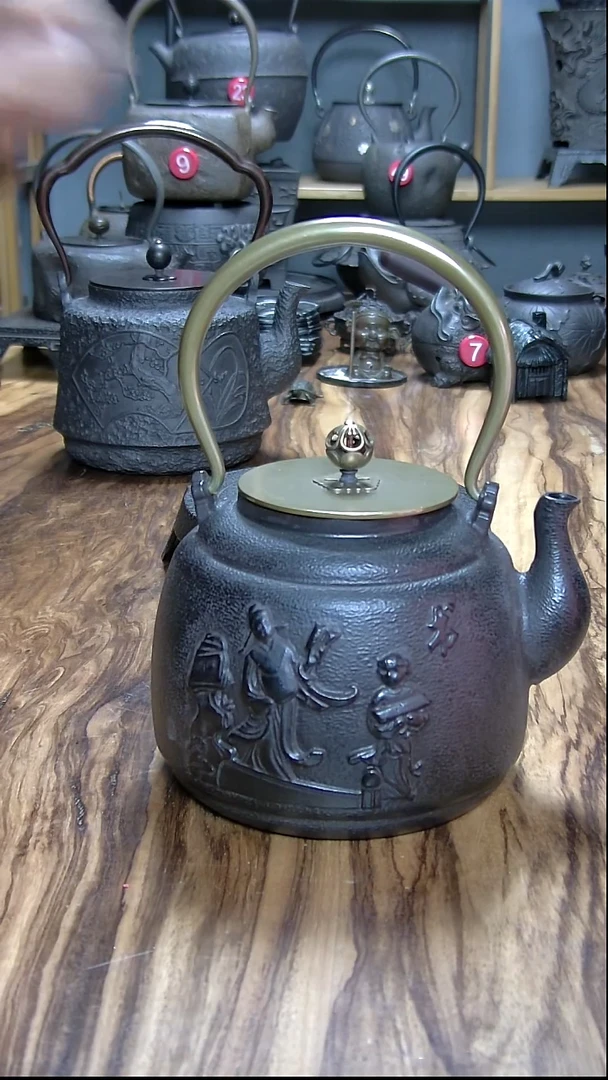 铸铁朝**哥煮茶壶书