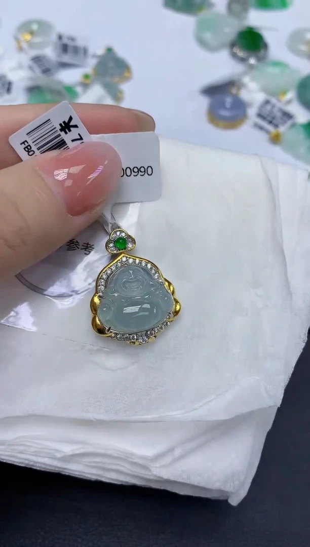 颈饰未镶嵌翡翠天然缅甸翡翠A货多样性发一件