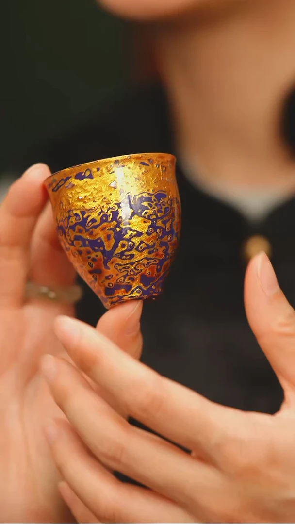 @紫金犀皮螺钿镶嵌一口杯@非遗大漆