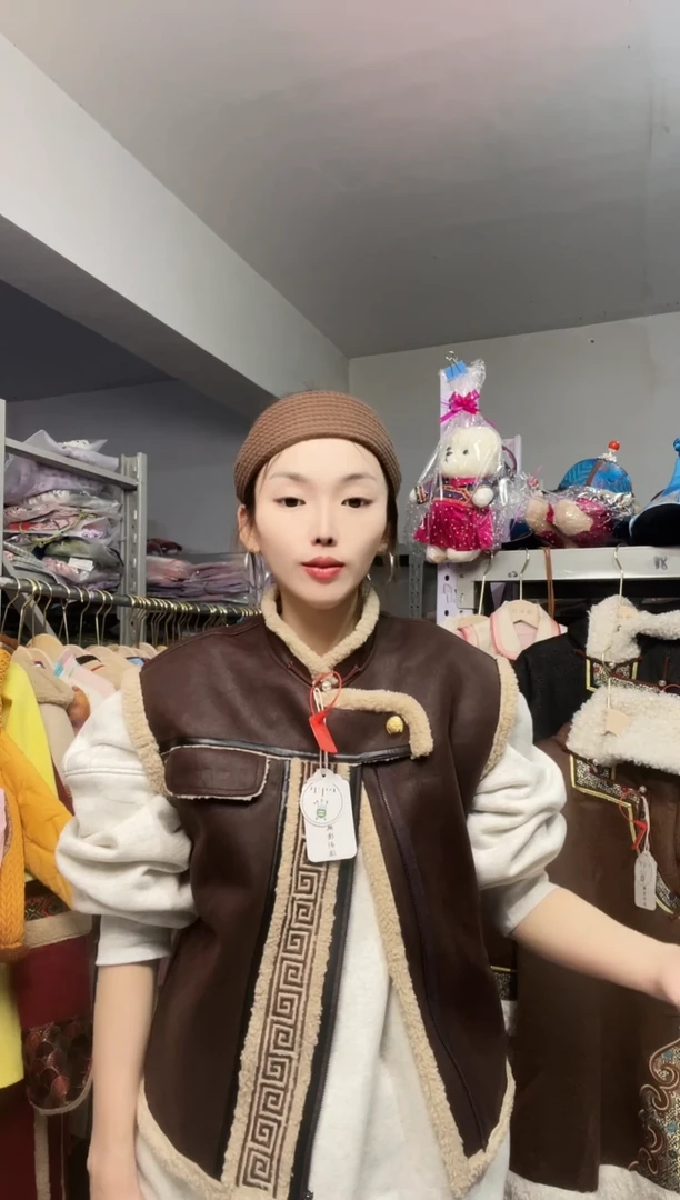 鱼**麻【德利源严选】儿童民族风精品服饰M0095#咖色160码