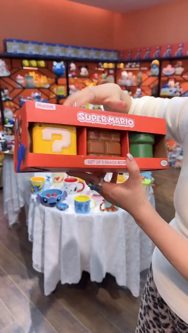 瓷片@@超级玛丽零食盒三件套（礼盒）