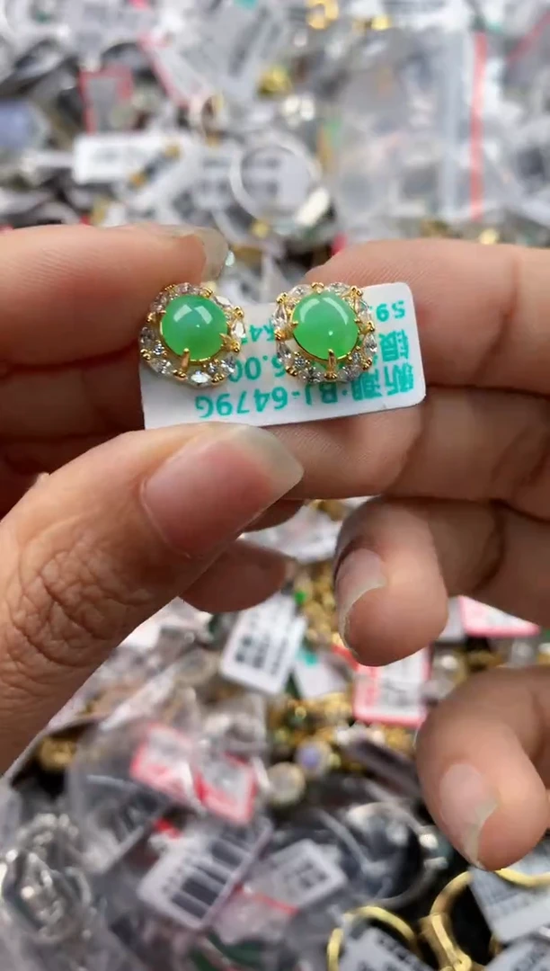银S925镶嵌戒指翡翠999-----3