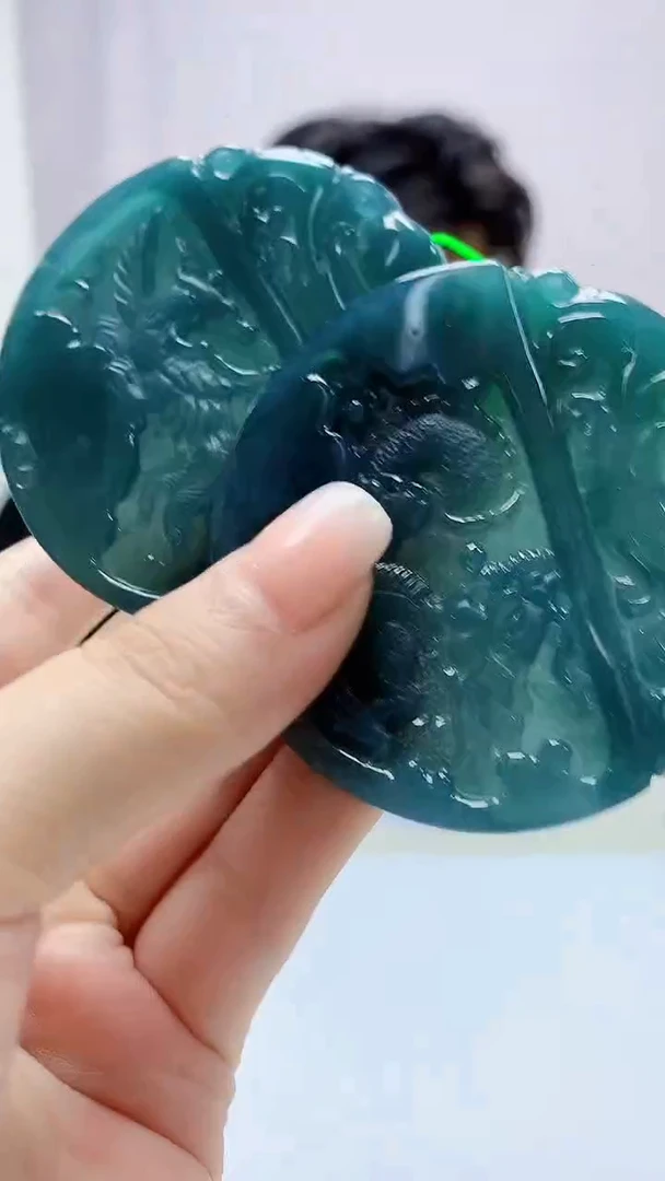 定制翡翠未镶嵌5145ms-毛货164龙凤