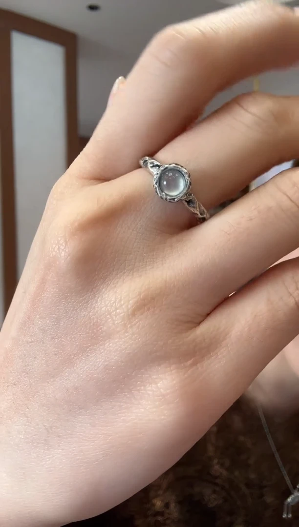 【闪购商品】翡翠戒指银S925镶嵌银镶