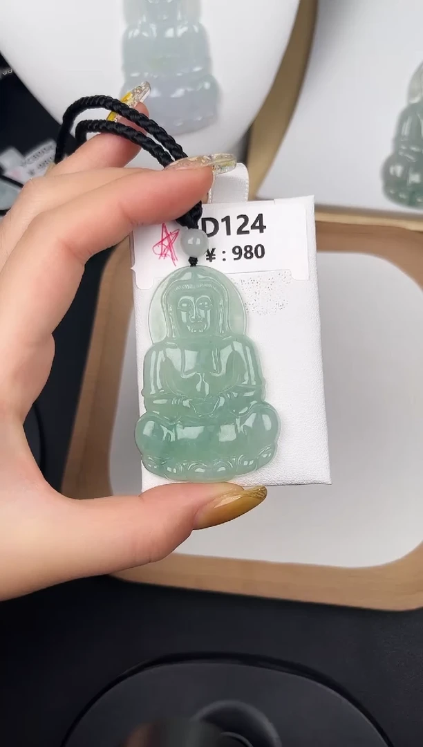 颈饰未镶嵌翡翠YD124冰绿观音