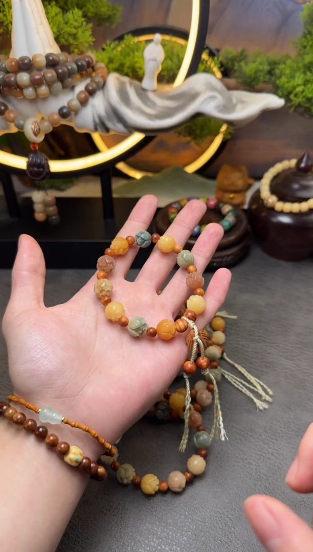 【闪购商品】菩提根/象牙果手串菩提莲花雕刻手修