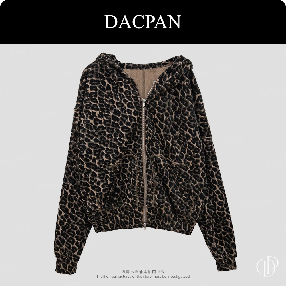 DACPAN-“回头率密码”豹纹连帽外套 2025/盼·PP 81923