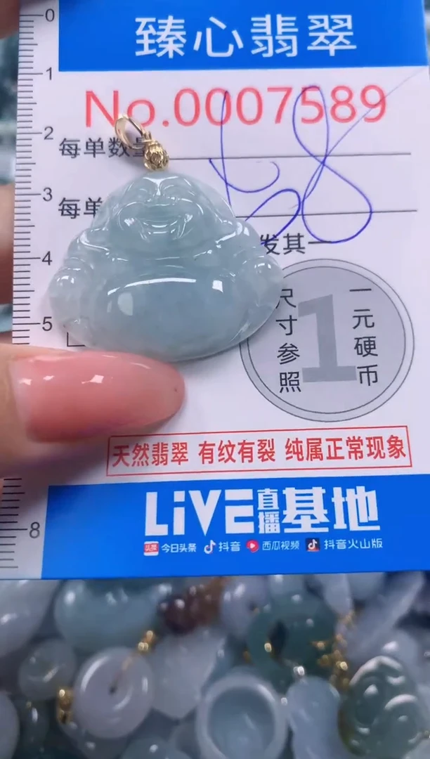 翡翠未镶嵌颈饰7589