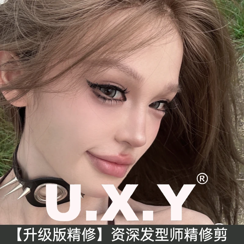 升级款【可以不用戴发网的假发·混血baby】精修全头皮浅亚麻长直发