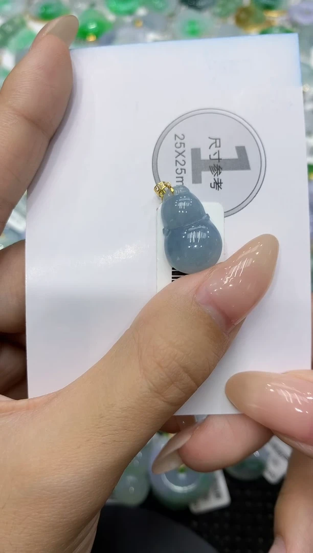 颈饰18K金镶嵌翡翠111111111111