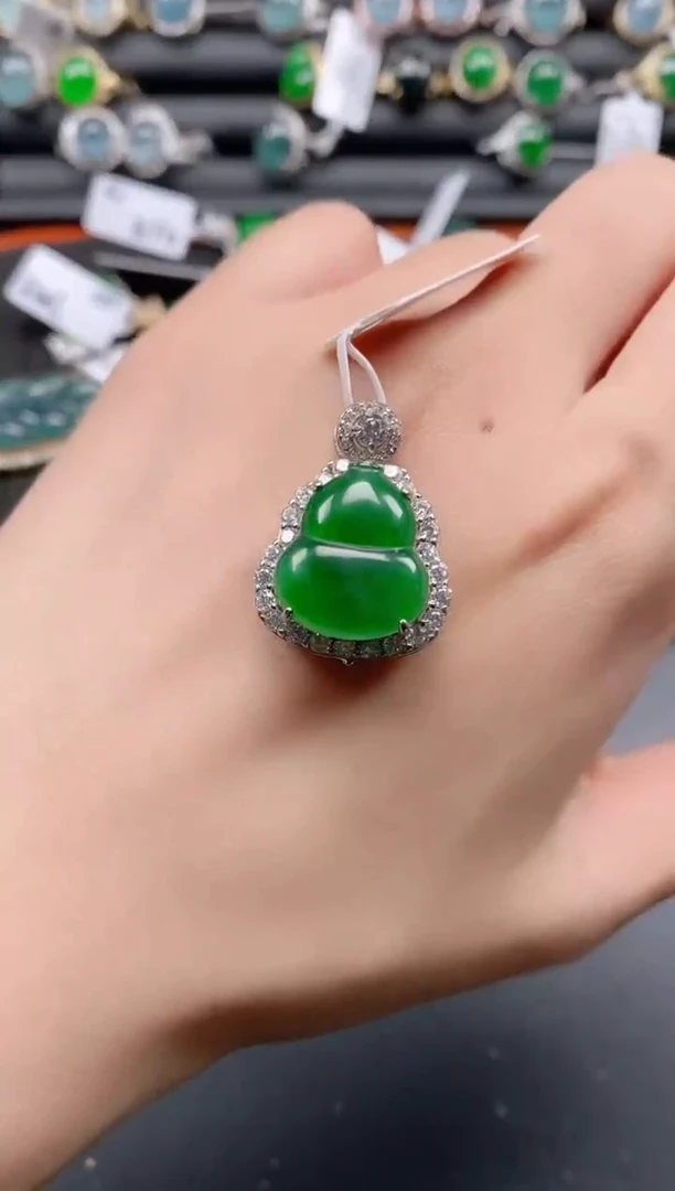 银S925镶嵌戒指翡翠111