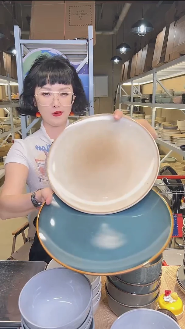 瓷216外贸原单尾货高温釉下彩