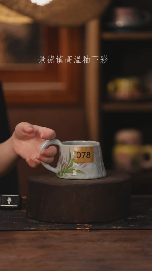 陶瓷景德镇高温釉下手绘陶瓷078